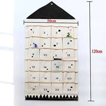 Reusable Christmas Advent Calendar with 24 Pockets
