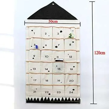 Reusable Christmas Advent Calendar with 24 Pockets