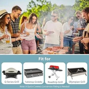 SHINESTAR 12ft RV Propane Quick Connect Hose - Low Pressure Extension Hose with 1/4" Disconnect Fittings - Ideal for Gas Grills, Griddles, Stoves, Fire Pits