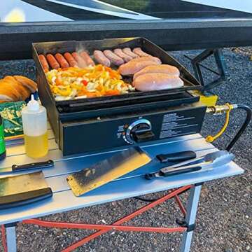 SHINESTAR 12ft RV Propane Quick Connect Hose - Low Pressure Extension Hose with 1/4" Disconnect Fittings - Ideal for Gas Grills, Griddles, Stoves, Fire Pits