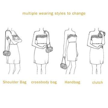 Velvet Heart Shape Clutch Purses for Women Evening Party Tote with Shoulder Chain