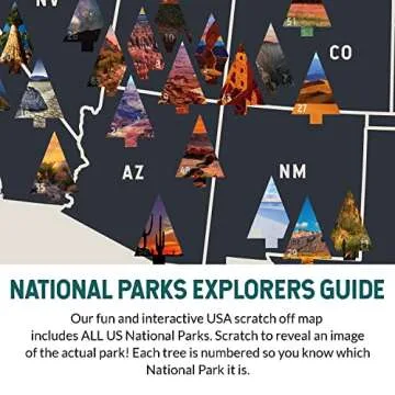 US National Parks Scratch Off Poster for Adventurers