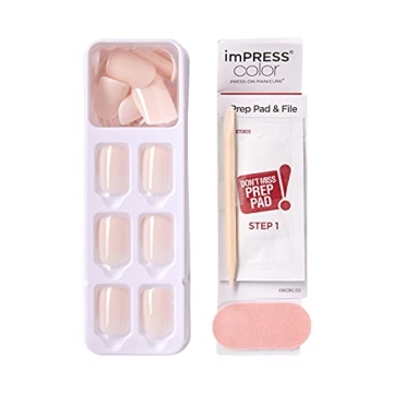 KISS imPRESS No Glue Press-On Nails in Point Pink