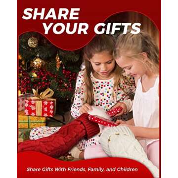 Ankis Large Christmas Stockings 4Pack -18 Inches Christmas Stockings Double-Sided Cable Knitted Xmas Stockings Personalized Burgundy Red and Cream for Family Christmas Party Classic Decorations