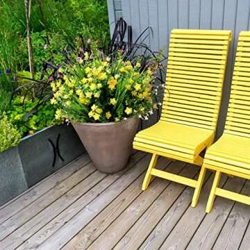 Vibrant Artificial Fake Flowers for Outdoor Spaces