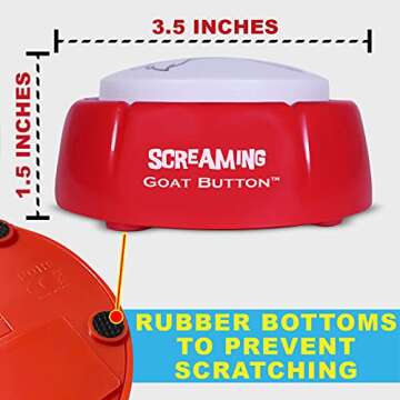 Screaming Goat Button | The Original Goat Scream | Screaming Goat Desk Toy Talking Button with a Funny Goat Scream | Gag Gifts for Men and Women