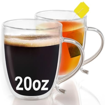 Elegant Double Wall Glass Coffee Mugs for Coffee and Tea Lovers