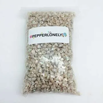 PEPPERLONELY Trochus Tiny Sea Shells, 6 OZ Apprx 1/4 Inch