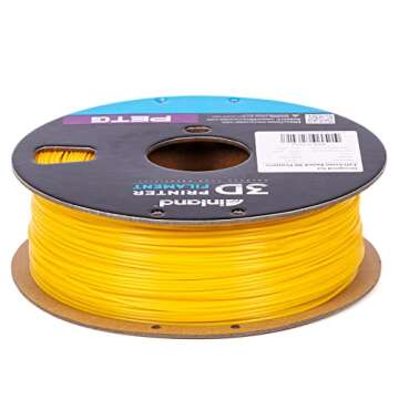 Inland Micro Center PETG Filament 1.75mm, Yellow PETG 3D Printer Filament - PETG 3D Printing Filament - 1KG Filament Spool - Dimensional Accuracy +/- 0.03mm