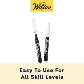 Wilton Black Food Marker, 2-Count Pack of Edible Markers, Ideal for Cookies and Cakes