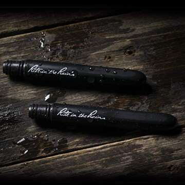 Rite in the Rain All-Weather EDC Pen, Black Pokka 2-Pack, Black 0.8mm Ink, Fine Point (No. BK92)