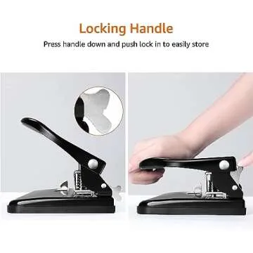 Amazon Basics 3-Hole Punch with Adjustable Features