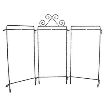 6in x 12in White Table Top Tri-Stand for Elegant Displays