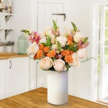 Extra Large Premium Fresh Orange Peach Roses Delivery