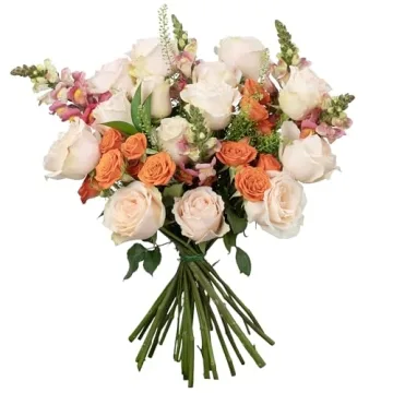 Extra Large Premium Fresh Orange Peach Roses Delivery