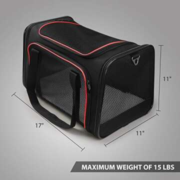 X-ZONE PET Dogs Carrier Cats Carrier Airline Approved Pet Carriers,Soft Sided Collapsible Pet Travel...