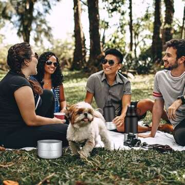 Dog Water Bottle with Bottle Soft Brush, 2 Dog Bowl, Dog Travel Water Bottle Attached to Stainless Steel Water Bottle for Dogs Food Bowl Feeding Bowl Insulated Dog Water Bottle Black