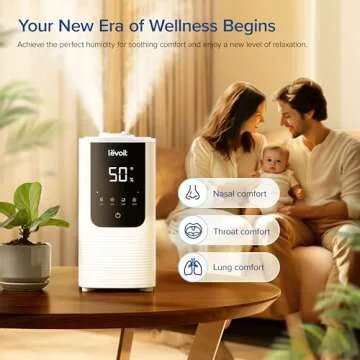 LEVOIT Humidifiers for Bedroom Home, Smart Warm and Cool Mist Air Humidifier for Large Room, Auto Cu...