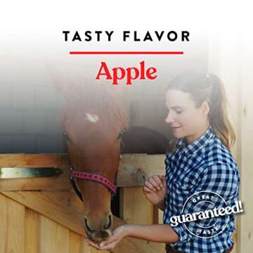 Manna Pro Apple Wafers - Treats for Horses - Packed with Vitamins & Minerals - Apple Flavored Horse Treats - 20 Pounds