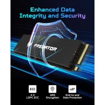 Predator M.2 SSD 4TB GM7000 with DRAM Cache NVMe 1.4 2280 PCIe Gen4×4 Ultra high Speed (Maximum Read: 7400MB/s, max Write: 6700MB/s) 3D NAND TLC Internal SSD Compatible with PS5 Pro - BL.9BWWR.107