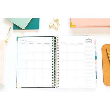 The Homeschool Planner: Beautiful and Undated with Monthly Tabs | To Do List, Goals, Meal Planning & Academic Tools | Homeschooling, Distance Learning & Family Organizer | Gold Spiral