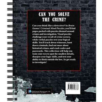 Brain Games - Criminal Mind Puzzles: Engage Your Mind with Challenging Fun!