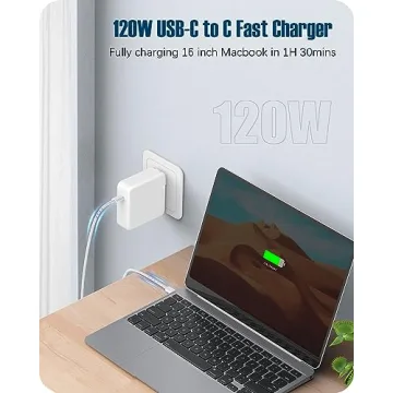 120W USB-C Charger for MacBook Pro & Air - Fast Charging