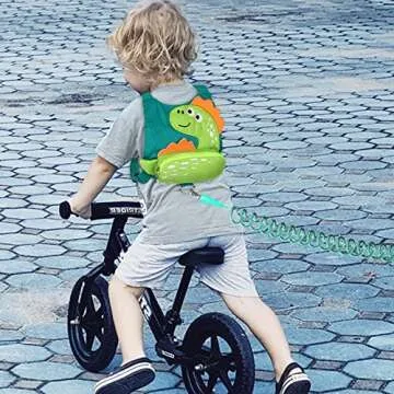 Toddler Harness Leash with Anti Lost Wrist Link, Accmor Cute Dinosaur Kids Harness Children Leash, Adorable Anti Lost Leash Walking Wristband Assistant Strap Belt for Baby Boys Girls Outdoor