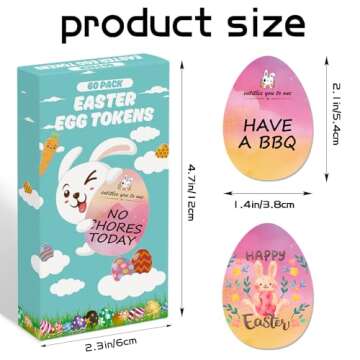 Asekonc 60 Easter Egg Tokens - Fun Rewards for All Ages