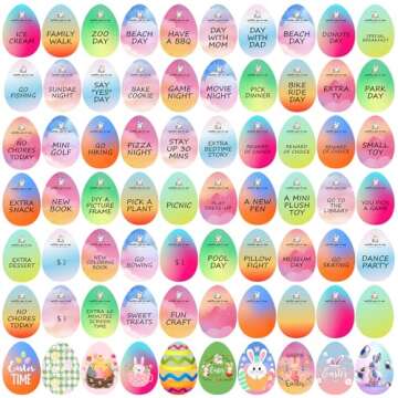 Asekonc Easter Basket Stuffers - 60 Unique Tokens