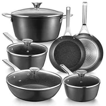 Induction Cookware Set, Fadware Pots and Pans Set Nonstick, Dishwasher Safe Pan Sets for Cooking, Ut...