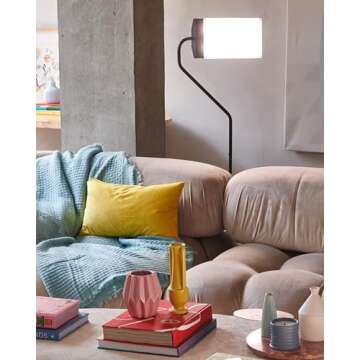 Northern Light Technologies Flamingo 10,000 Lux Bright Light Therapy Floor Lamp, Black, 4 Foot