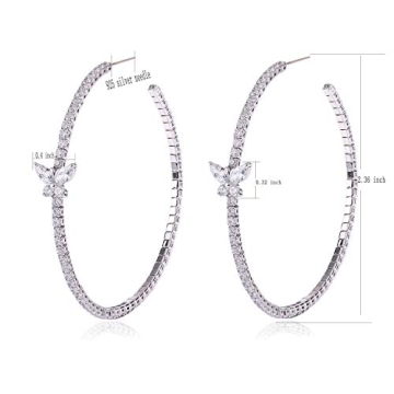 Stylish YILIBAO Silver Hoop Earrings for Women