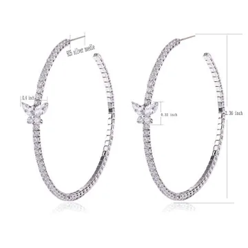 Stylish YILIBAO Silver Hoop Earrings for Women