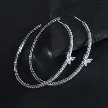 Stylish YILIBAO Silver Hoop Earrings for Women
