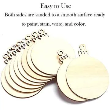 80pcs Natural Wood Slices for DIY Crafts and Ornaments