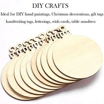 80pcs Natural Wood Slices for DIY Crafts and Ornaments