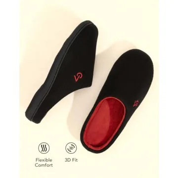 VeraCosy Men's Two-Tone Memory Foam Slippers Indoor Outdoor