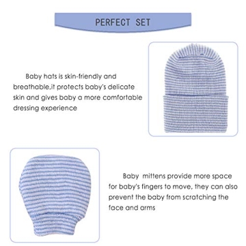 Soft Baby Caps and Mittens Set for Newborns - Gift Ready
