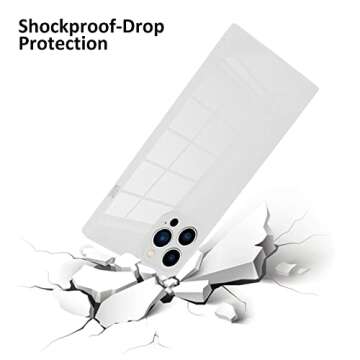 LSL Case for iPhone 13 Pro Max White Soft TPU Bumper Anti-Drop Anti-Scratch Shock Absorption Protect...