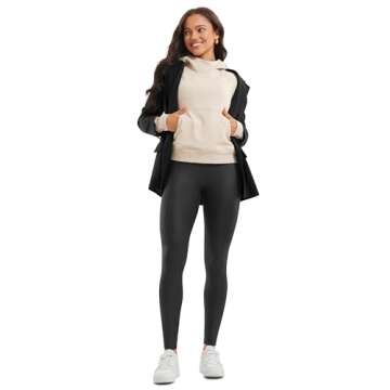 CRZ YOGA Butterluxe Faux Leather Leggings for Women's Activewear