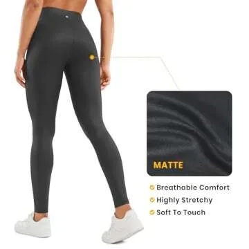 CRZ YOGA Butterluxe Faux Leather Leggings for Women's Activewear