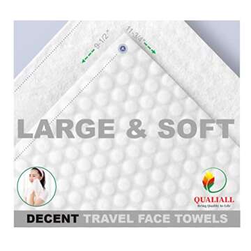 QUALIALL Premium Compressed Towels, Pure Cotton Portable Washcloth for Camping or Travel…