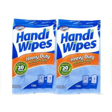 Handi Wipes Heavy Duty Reusable Cloths Pack - Versatile Cleaning Solution