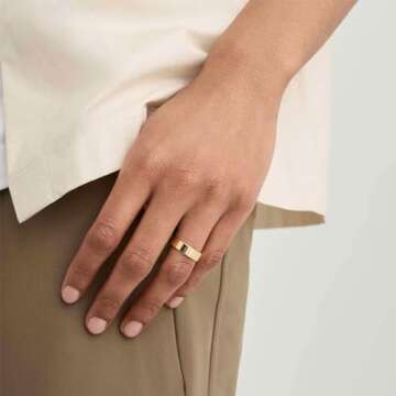 Elegant NOKMIT 5mm 14K Gold Filled Rings for Women