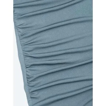 CIDER High Neck Ruched Midi Dress: Versatile & Elegant for Any Occasion