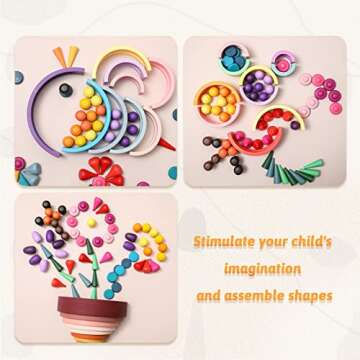 Promise Babe 162 PCS Wooden Loose Parts Toy Rainbow Stacking Toy for Toddlers, Sensory Play Set Colorful Montessori Materials Preschool Learning Building Toys for Boys Girls