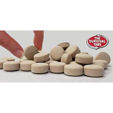 THE SURVIVAL TABS 8-Day Food Supply 96 Tabs Emergency Food Replacement Disaster Preparedness for Earthquake Flood Tsunami Gluten Free & Non-GMO 25 Years Shelf Life Long Term Food Storage-Mixed Flavor