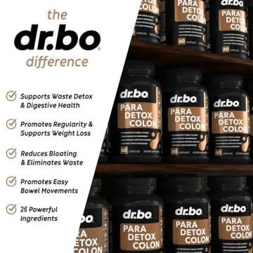 Colon Cleanse Pills Body Detox - Intestinal Guard Cleanser for Stomach - Natural Weight Flush Cleaner Supplement Complex, Women Men Kids, Herbal Wormwood Black Walnut Clove - Gut Loss Health Capsules