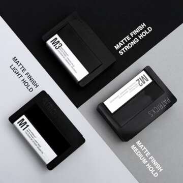 PATRICKS | M2 Matte Pomade | Medium Hold Hair Styling for Men | Normal to Thick Hair Control | Trave...